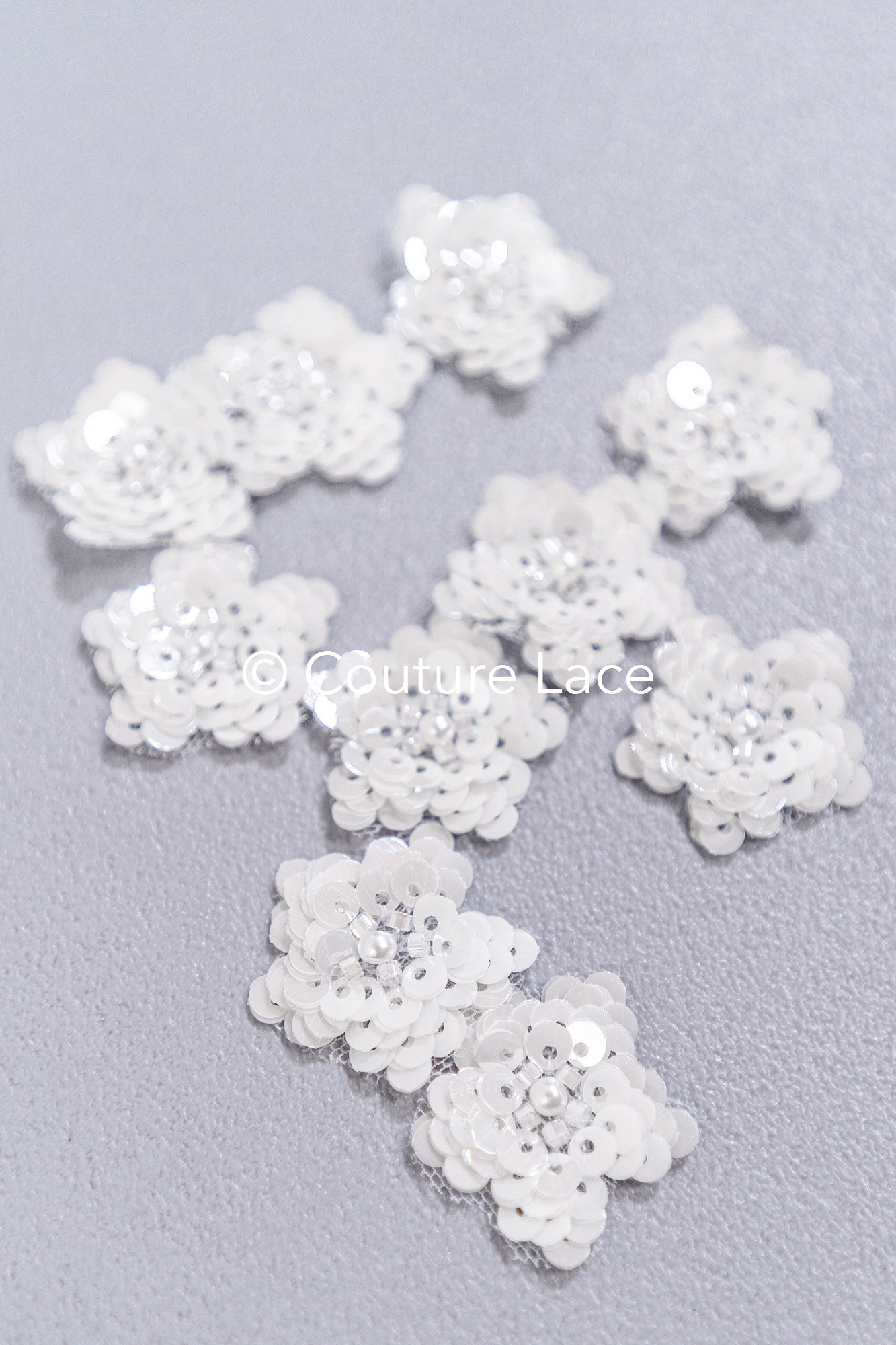 20pcs Lace Flowers for Sewing/ 3D Floral Lace Appliqué/ Wedding Dress Lace Appliqué/ Bridal Lace // A26-495