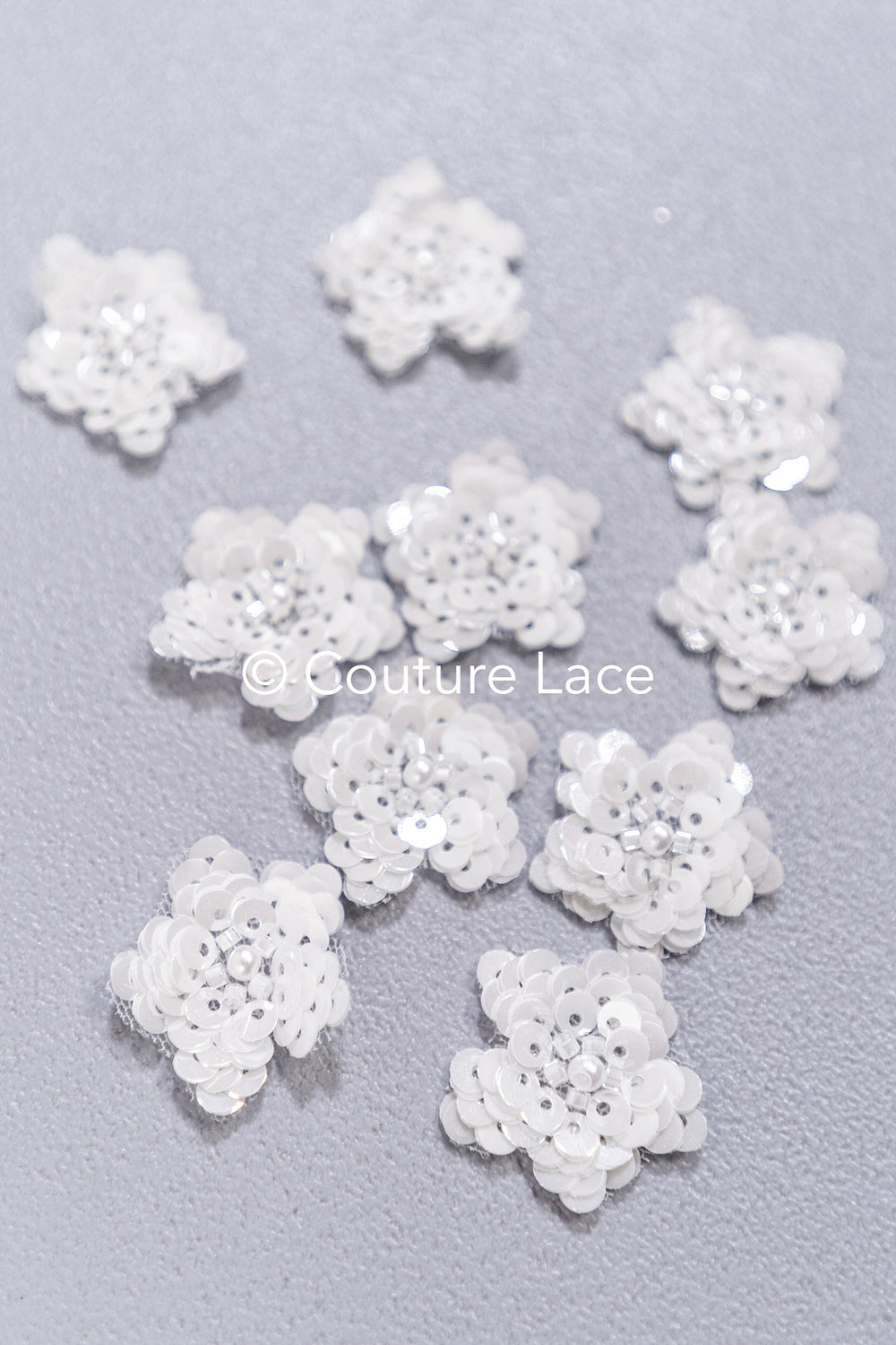 20pcs Lace Flowers for Sewing/ 3D Floral Lace Appliqué/ Wedding Dress Lace Appliqué/ Bridal Lace // A26-495