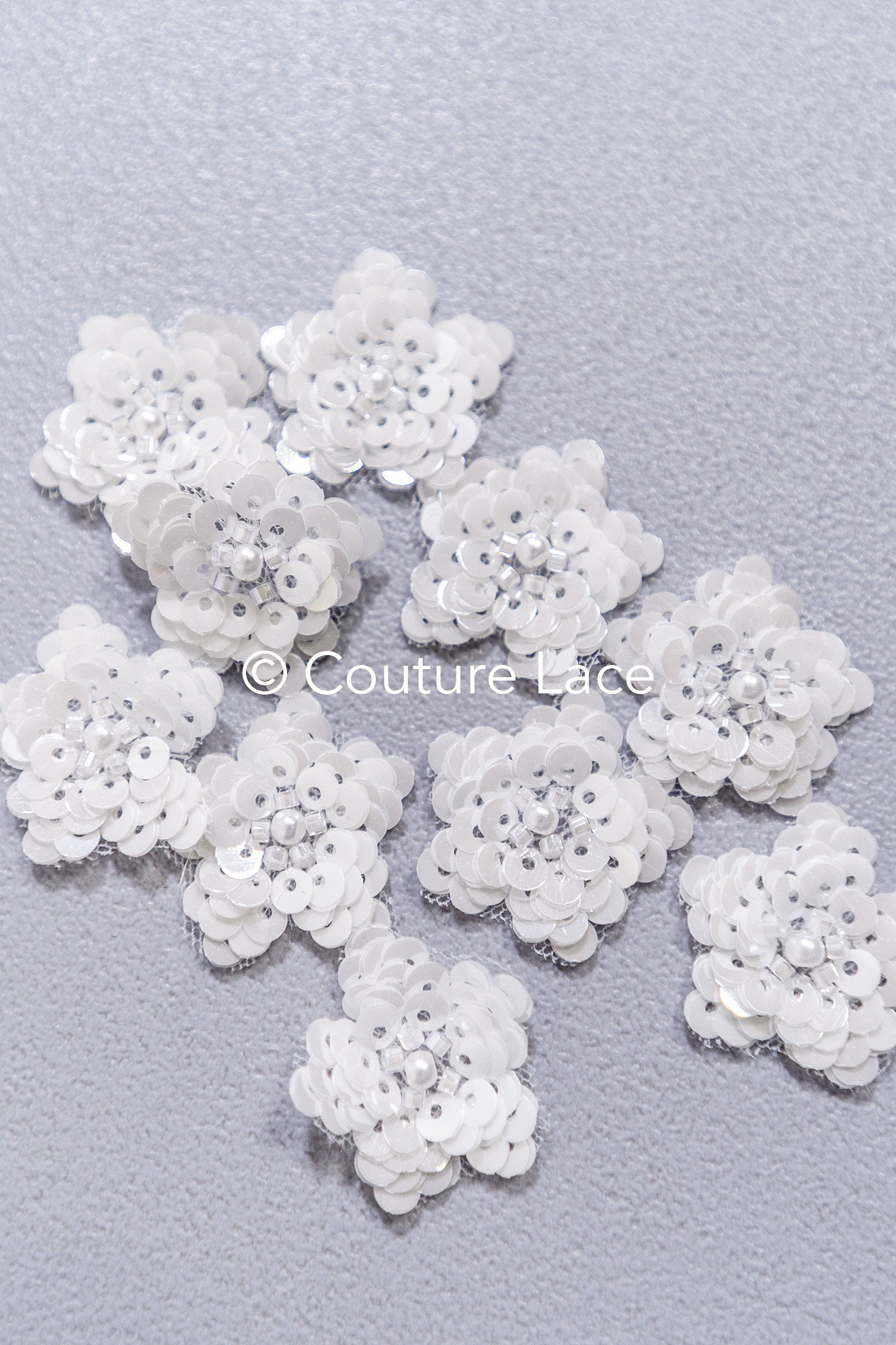 20pcs Lace Flowers for Sewing/ 3D Floral Lace Appliqué/ Wedding Dress Lace Appliqué/ Bridal Lace // A26-495