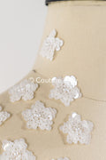 20pcs Lace Flowers for Sewing/ 3D Floral Lace Appliqué/ Wedding Dress Lace Appliqué/ Bridal Lace // A26-495