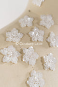 20pcs Lace Flowers for Sewing/ 3D Floral Lace Appliqué/ Wedding Dress Lace Appliqué/ Bridal Lace // A26-495