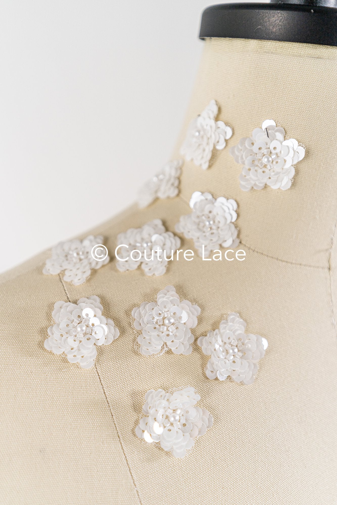 20pcs Lace Flowers for Sewing/ 3D Floral Lace Appliqué/ Wedding Dress Lace Appliqué/ Bridal Lace // A26-495