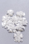 20Stk. 3D Blumen Spitzenapplikation/ Hochzeitskleid Spitzenapplikation/ Aufnähblumen/ A26-496