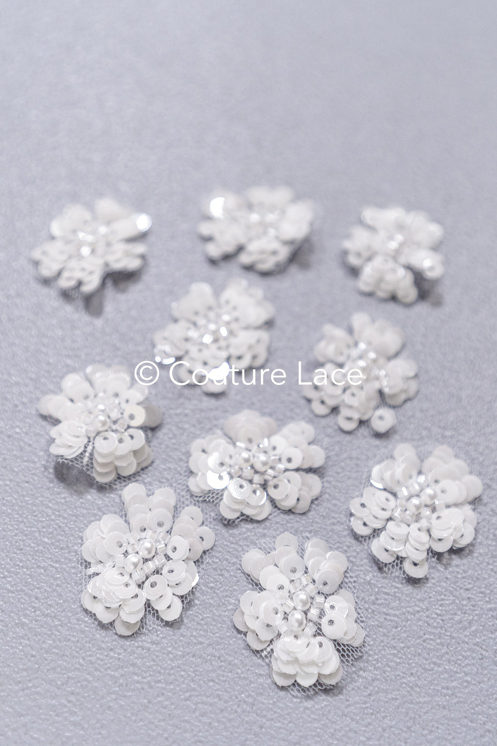 20Stk. 3D Blumen Spitzenapplikation/ Hochzeitskleid Spitzenapplikation/ Aufnähblumen/ A26-496