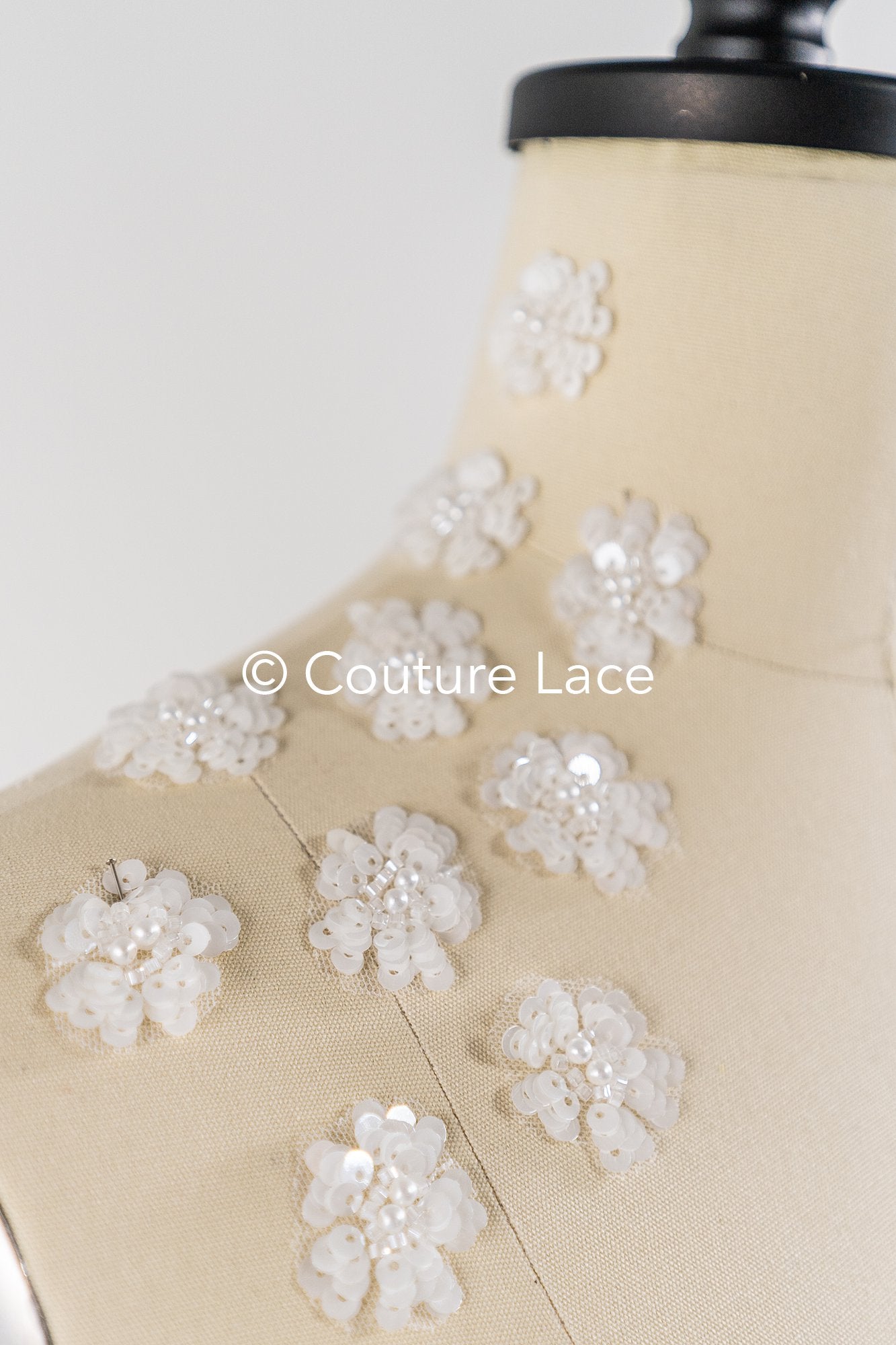20Stk. 3D Blumen Spitzenapplikation/ Hochzeitskleid Spitzenapplikation/ Aufnähblumen/ A26-496