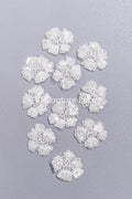 20pcs. Fleurs en dentelle à coudre/ Applique en dentelle fleur 3D/ Applique en dentelle pour robe de mariée/ Dentelle de mariée// A26-497
