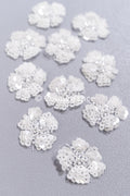 20pcs. Fleurs en dentelle à coudre/ Applique en dentelle fleur 3D/ Applique en dentelle pour robe de mariée/ Dentelle de mariée// A26-497