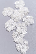 20pcs. Fleurs en dentelle à coudre/ Applique en dentelle fleur 3D/ Applique en dentelle pour robe de mariée/ Dentelle de mariée// A26-497