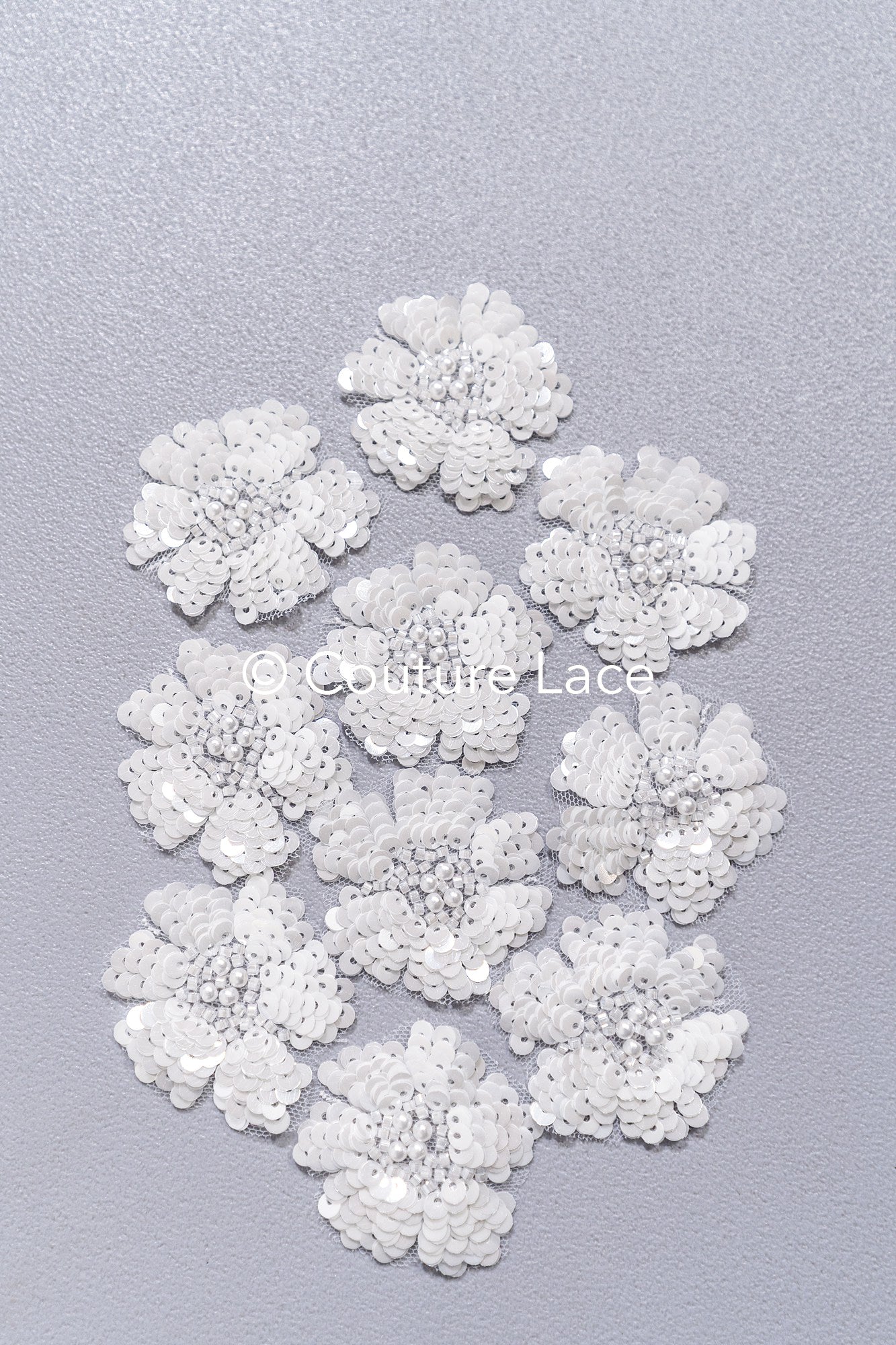 20Stk. 3D Blumen Spitzenapplikation/ Hochzeitskleid Spitzenapplikation/ Aufnähblumen/ A26-498