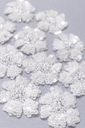 20Stk. 3D Blumen Spitzenapplikation/ Hochzeitskleid Spitzenapplikation/ Aufnähblumen/ A26-498