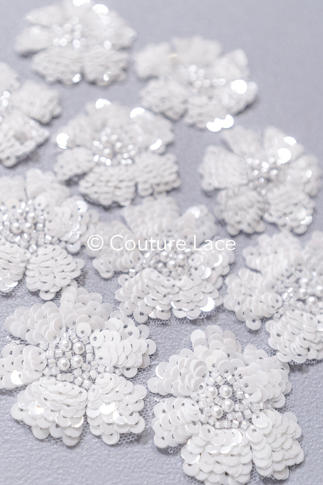 20Stk. 3D Blumen Spitzenapplikation/ Hochzeitskleid Spitzenapplikation/ Aufnähblumen/ A26-498