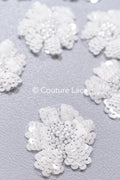 20Stk. 3D Blumen Spitzenapplikation/ Hochzeitskleid Spitzenapplikation/ Aufnähblumen/ A26-498