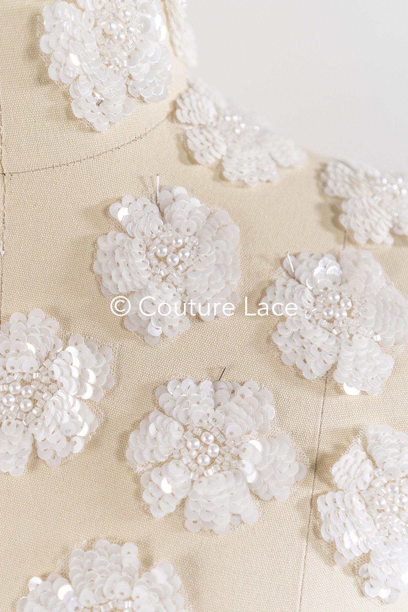 20Stk. 3D Blumen Spitzenapplikation/ Hochzeitskleid Spitzenapplikation/ Aufnähblumen/ A26-498
