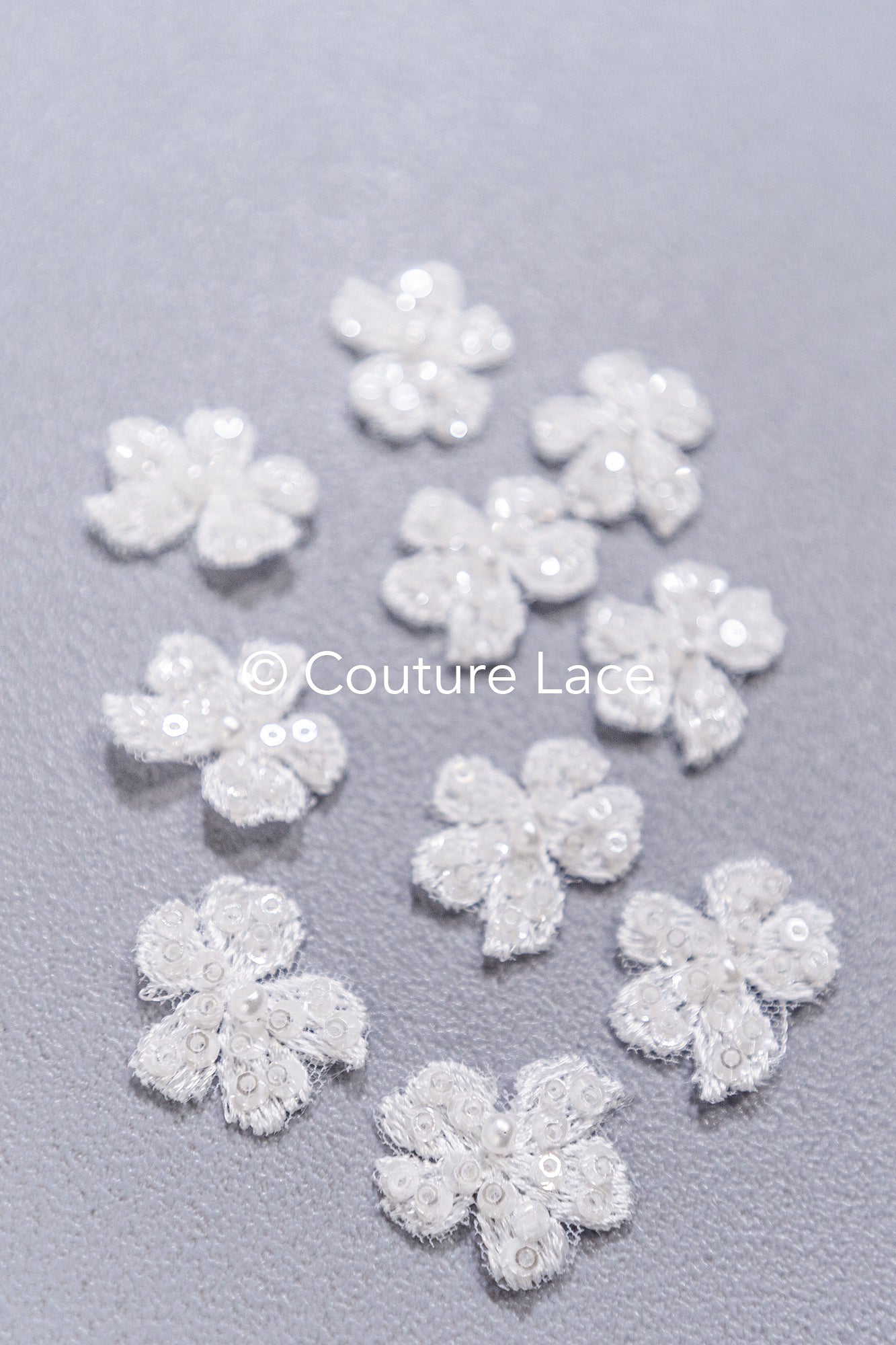 20Stk. 3D Blumen Spitzenapplikation/ Hochzeitskleid Spitzenapplikation/ Aufnähblumen/ A26-499