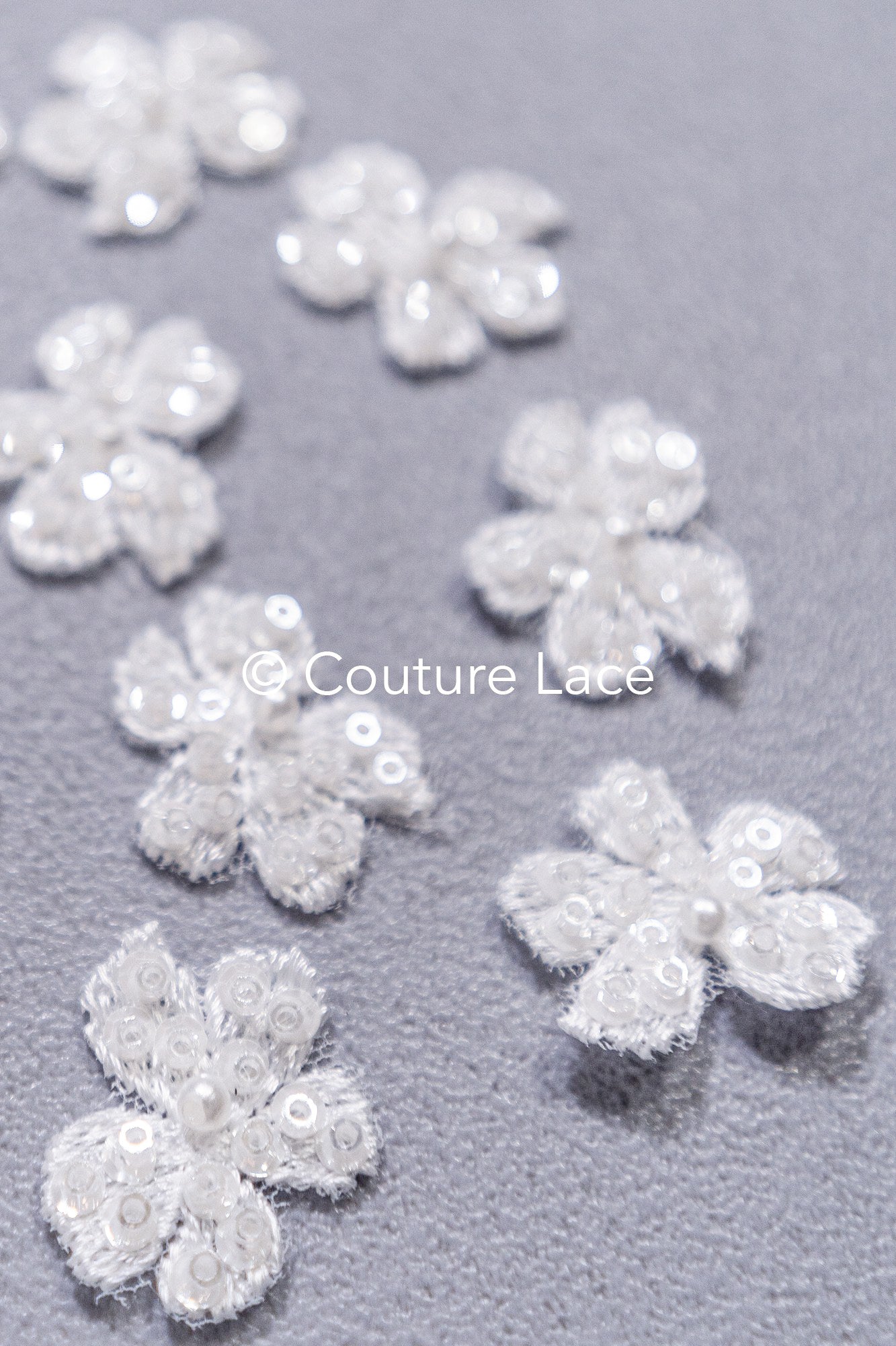 20Stk. 3D Blumen Spitzenapplikation/ Hochzeitskleid Spitzenapplikation/ Aufnähblumen/ A26-499