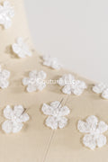 20Stk. 3D Blumen Spitzenapplikation/ Hochzeitskleid Spitzenapplikation/ Aufnähblumen/ A26-499