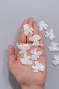 20pcs Lace Flowers for Sewing/ 3D Floral Lace Appliqué/ Wedding Dress Lace Appliqué/ Bridal Lace // A26-500
