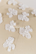 20pcs Lace Flowers for Sewing/ 3D Floral Lace Appliqué/ Wedding Dress Lace Appliqué/ Bridal Lace // A26-500