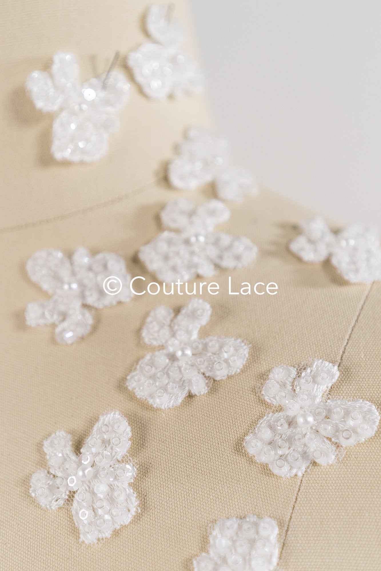 20pcs Lace Flowers for Sewing/ 3D Floral Lace Appliqué/ Wedding Dress Lace Appliqué/ Bridal Lace // A26-500