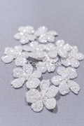 20 piezas de flores de encaje para coser / Aplicaciones de flores 3D de encaje / Aplicaciones de encaje para vestido de novia / Encaje nupcial // A26-501