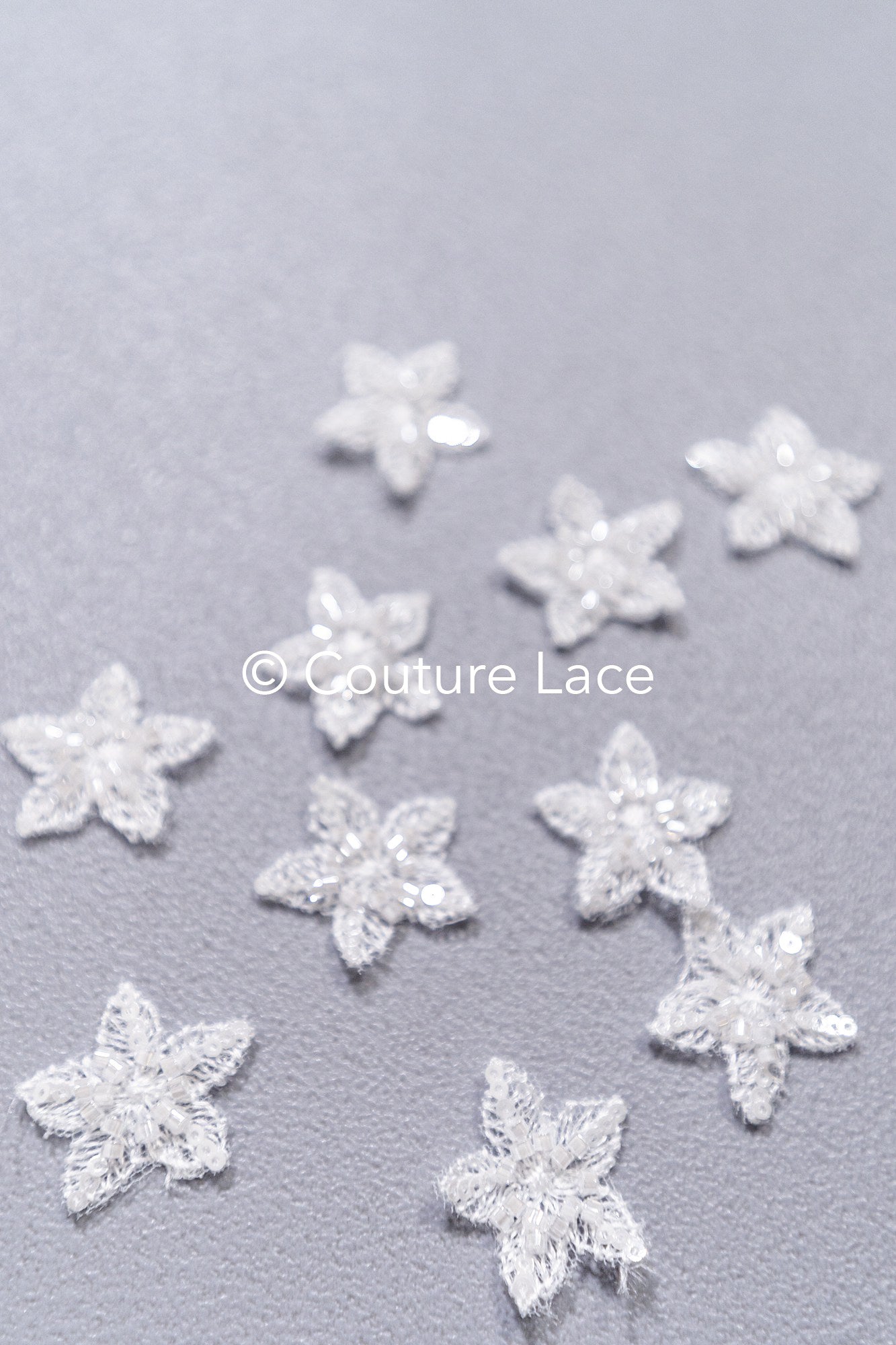 20pcs Lace Flowers for Sewing/ 3D Floral Lace Appliqué/ Wedding Dress Lace Appliqué/ Bridal Lace // A26-503