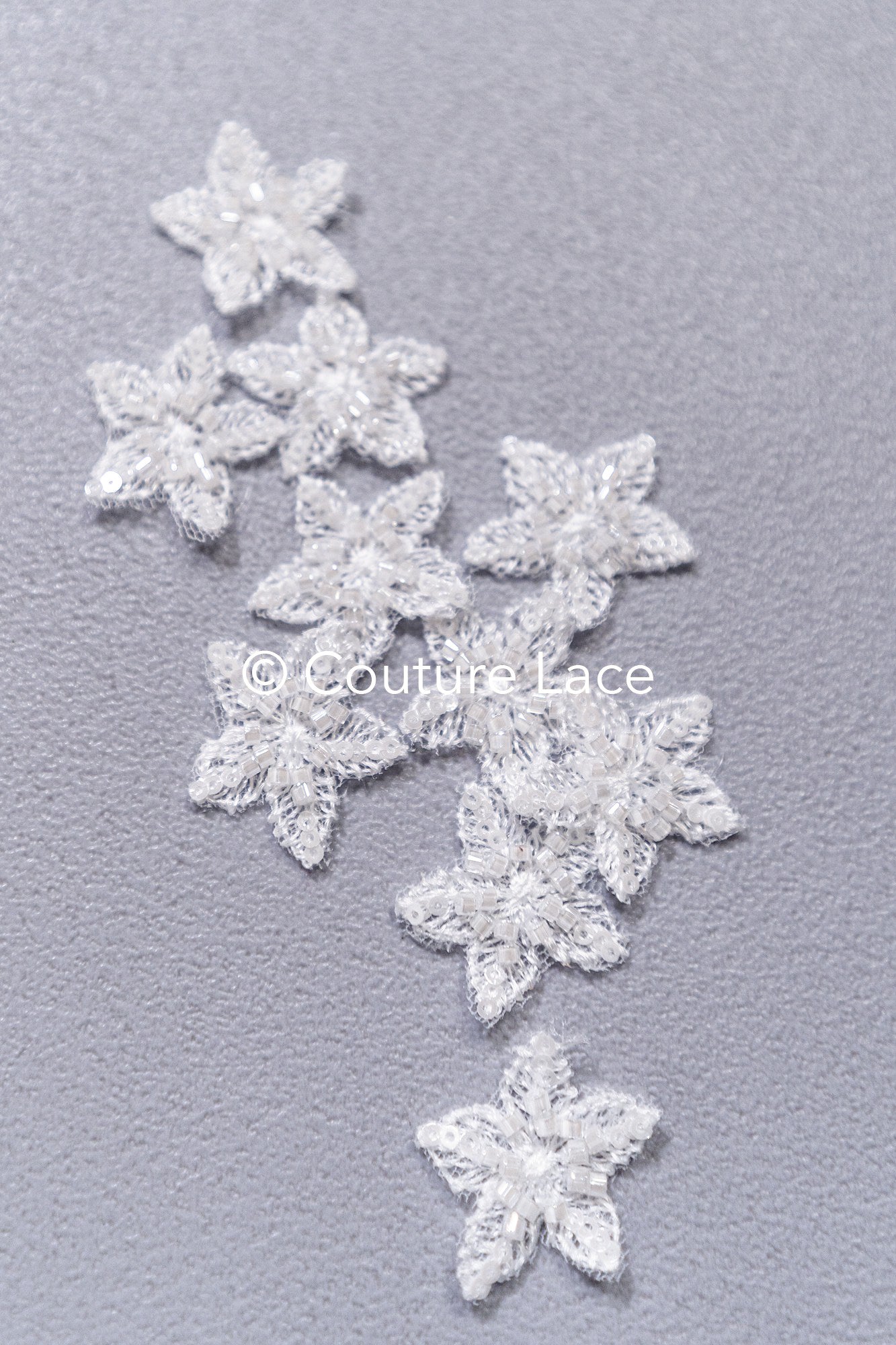 20pcs Lace Flowers for Sewing/ 3D Floral Lace Appliqué/ Wedding Dress Lace Appliqué/ Bridal Lace // A26-503