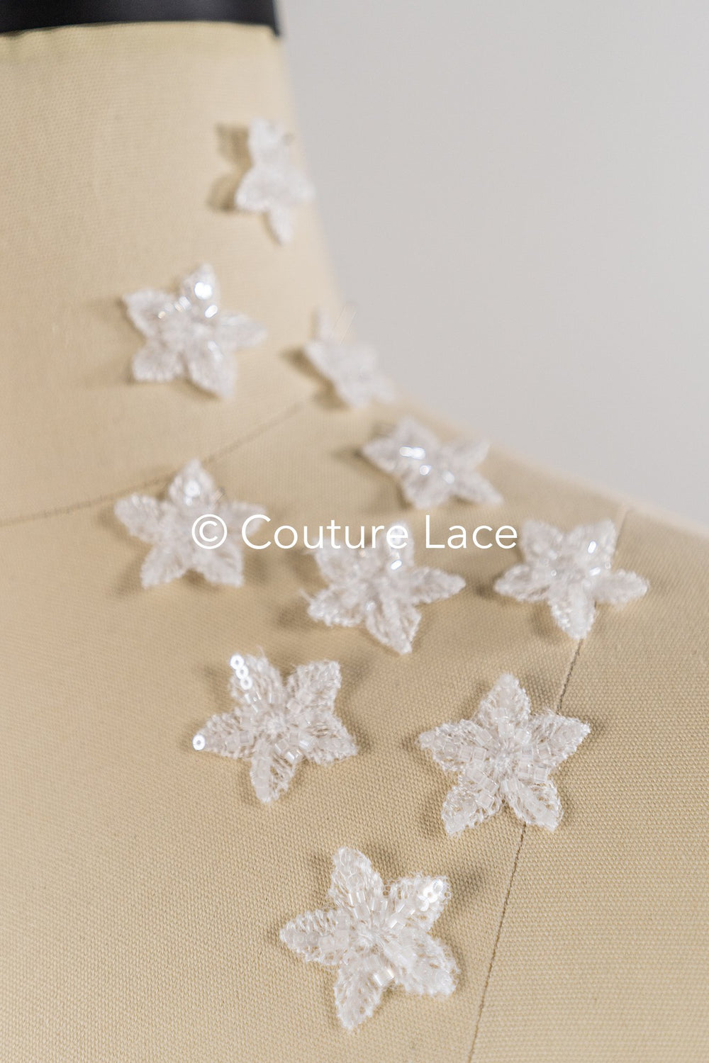 20pcs Lace Flowers for Sewing/ 3D Floral Lace Appliqué/ Wedding Dress Lace Appliqué/ Bridal Lace // A26-503