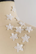 20pcs Lace Flowers for Sewing/ 3D Floral Lace Appliqué/ Wedding Dress Lace Appliqué/ Bridal Lace // A26-503