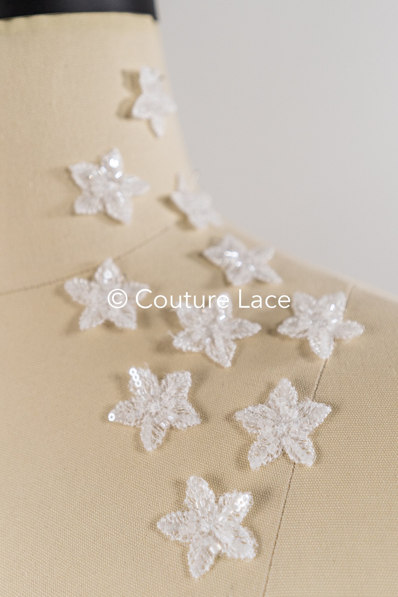 20pcs Lace Flowers for Sewing/ 3D Floral Lace Appliqué/ Wedding Dress Lace Appliqué/ Bridal Lace // A26-503