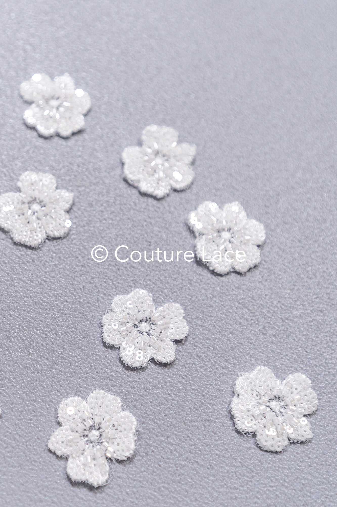 20 piezas de flores de encaje para coser / Aplicaciones de flores 3D de encaje / Aplicaciones de encaje para vestido de novia / Encaje nupcial // A26-504