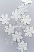200 uds. - Flores 3D / Flores de tela para vestidos de novia / Apliques de encaje con flores 3D // A26-506