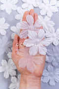 200 uds. - Flores 3D / Flores de tela para vestidos de novia / Apliques de encaje con flores 3D // A26-506