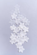 200 uds. - Flores 3D / Flores de tela para vestidos de novia / Apliques de encaje con flores 3D // A26-508