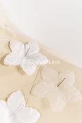 200 uds. - Flores 3D / Flores de tela para vestidos de novia / Apliques de encaje con flores 3D // A26-508