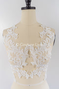 Beaded baroque appliqués for wedding dresses/ bridal lace pearl motifs // A25-510