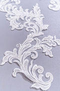 Beaded baroque appliqués for wedding dresses/ bridal lace pearl motifs // A25-510