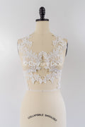 Beaded baroque appliqués for wedding dresses/ bridal lace pearl motifs // A25-510
