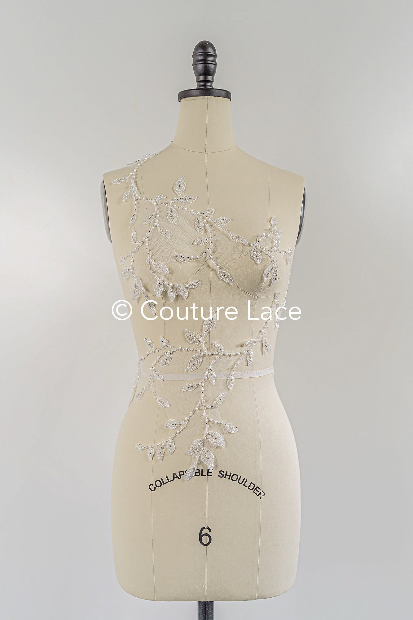 Perlen bestickte Blumen Applikationen für Brautkleider/ Brautkleidspitze Perlen Motive // A25-511