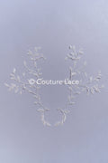 Beaded embroidered flower appliqués for wedding dresses/ bridal lace bead motifs // A25-511