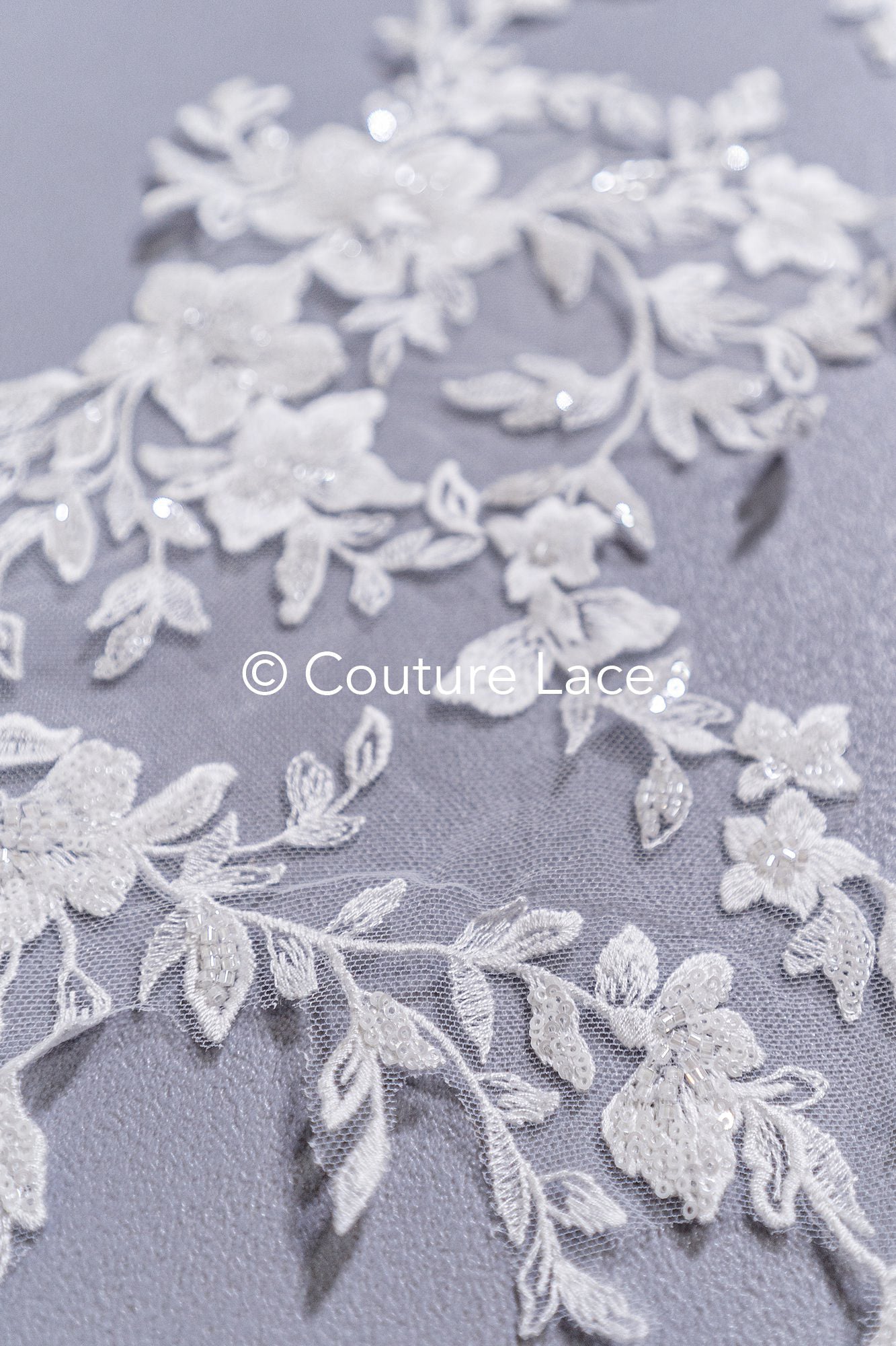 Perlen bestickte Blumen Applikationen für Brautkleider/ Brautkleidspitze Perlen Motive // A25-513