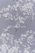 Perlen bestickte Blumen Applikationen für Brautkleider/ Brautkleidspitze Perlen Motive // A25-513