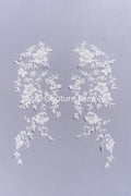 High-quality wedding dress appliqués/ floral motifs for bridal wear // A25-514