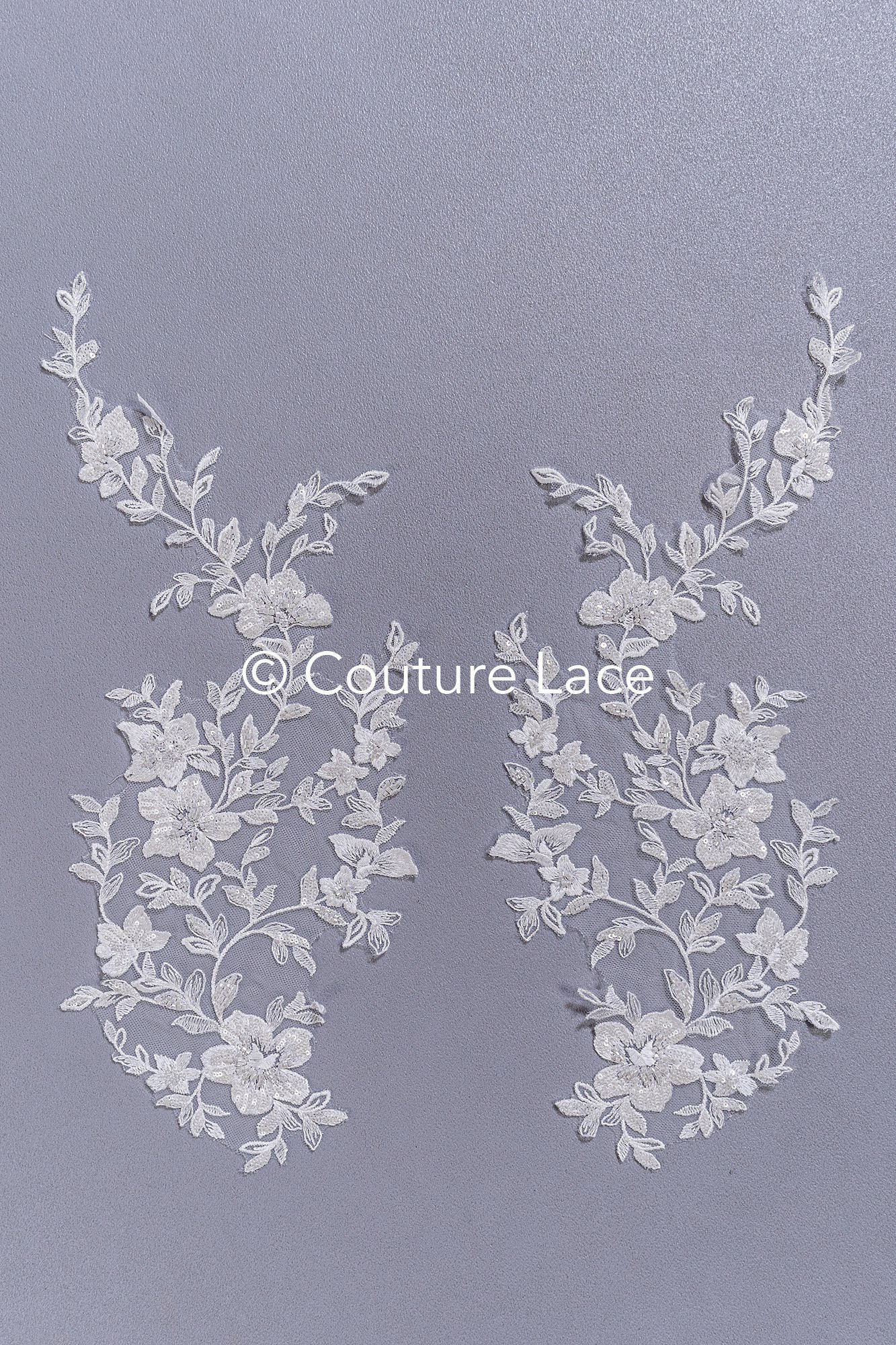 Hochwertige Brautkleid Applikationen/ Florale Motive für Brautmode // A25-514