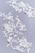 High-quality wedding dress appliqués/ floral motifs for bridal wear // A25-514