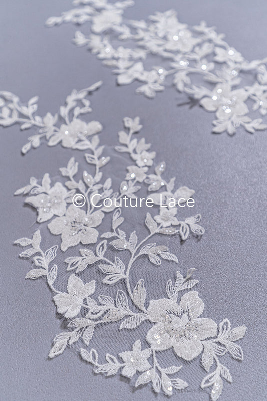 Hochwertige Brautkleid Applikationen/ Florale Motive für Brautmode // A25-514