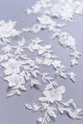 High-quality wedding dress appliqués/ floral motifs for bridal wear // A25-514