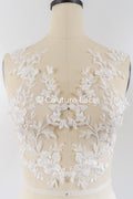 High-quality wedding dress appliqués/ floral motifs for bridal wear // A25-514