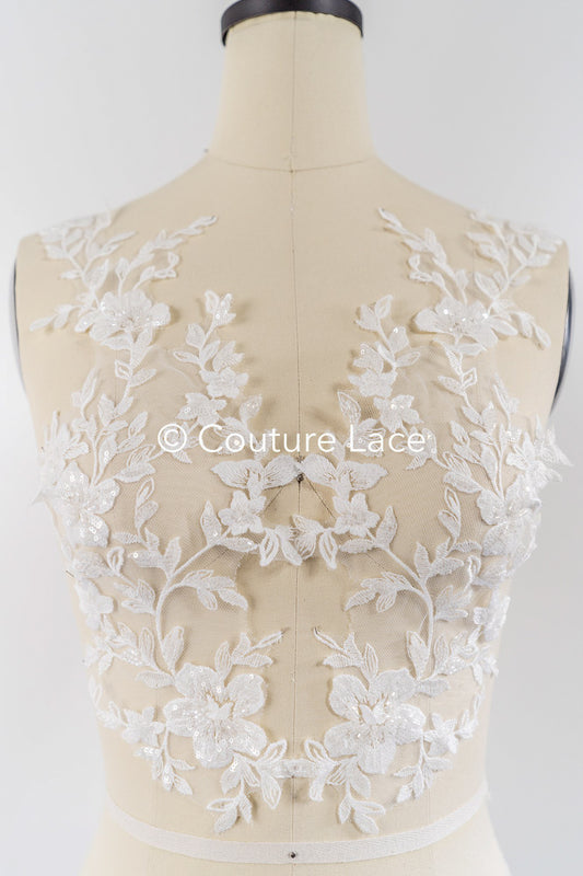 Hochwertige Brautkleid Applikationen/ Florale Motive für Brautmode // A25-514
