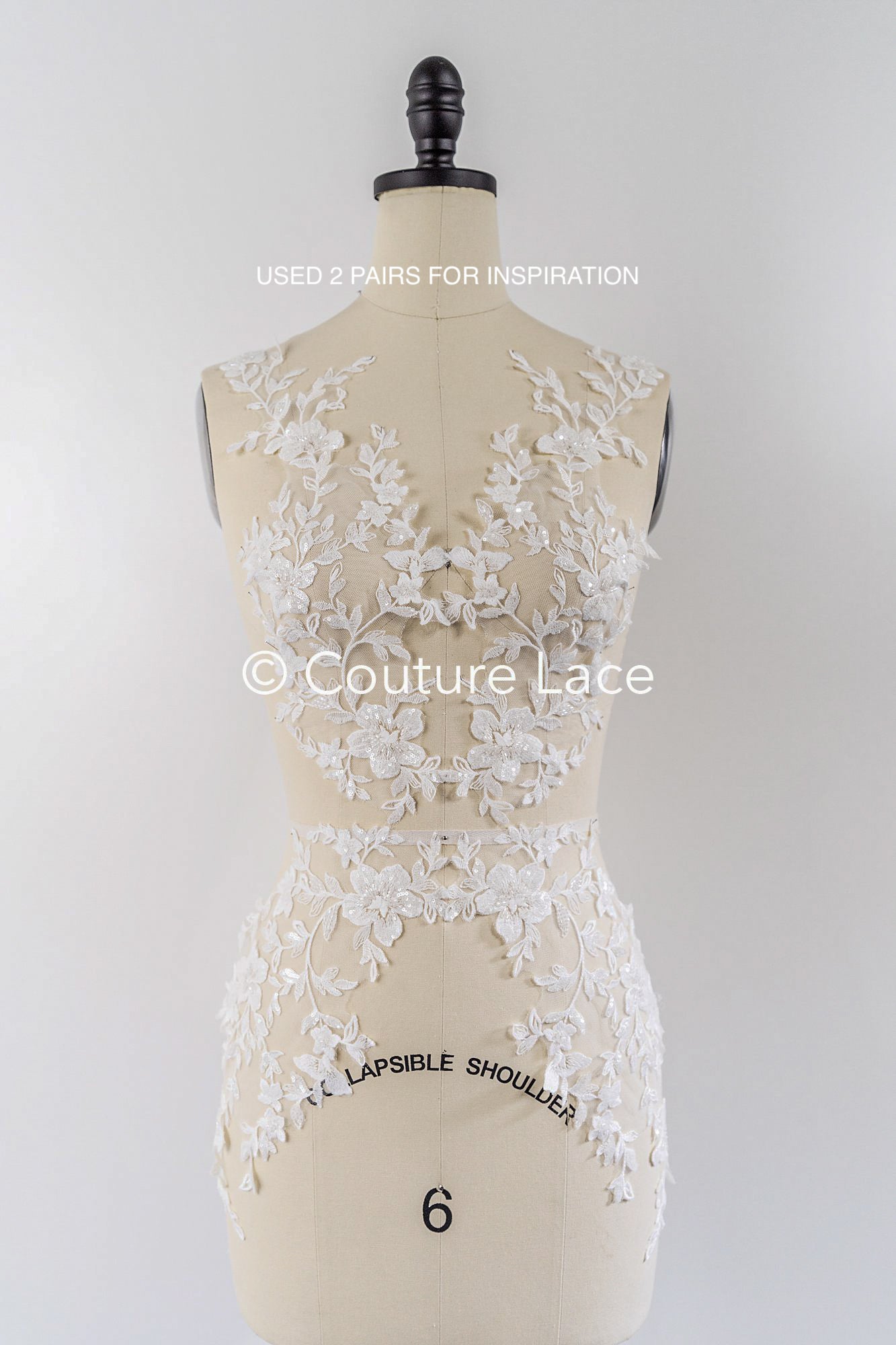 Hochwertige Brautkleid Applikationen/ Florale Motive für Brautmode // A25-514