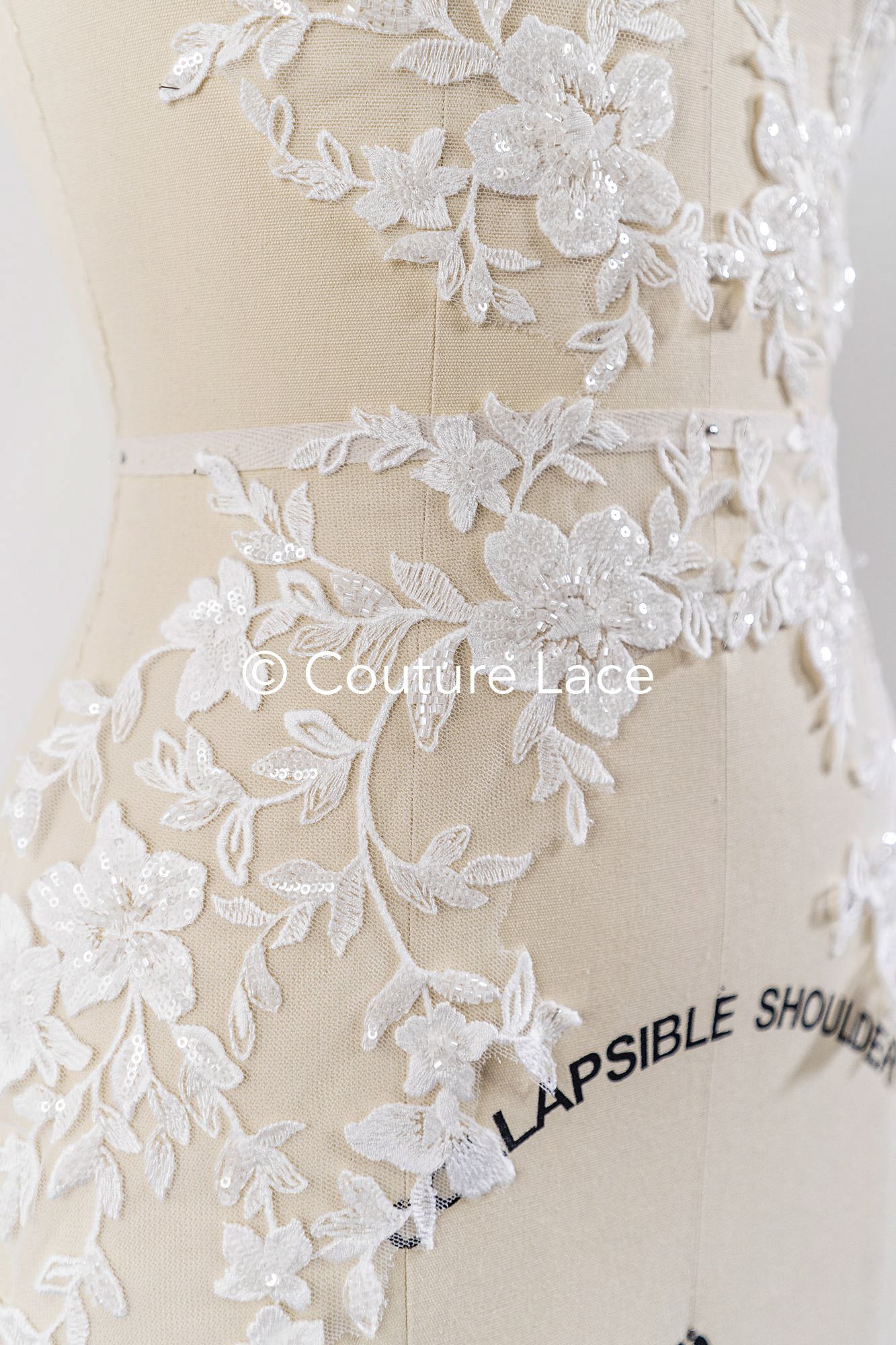 Hochwertige Brautkleid Applikationen/ Florale Motive für Brautmode // A25-514